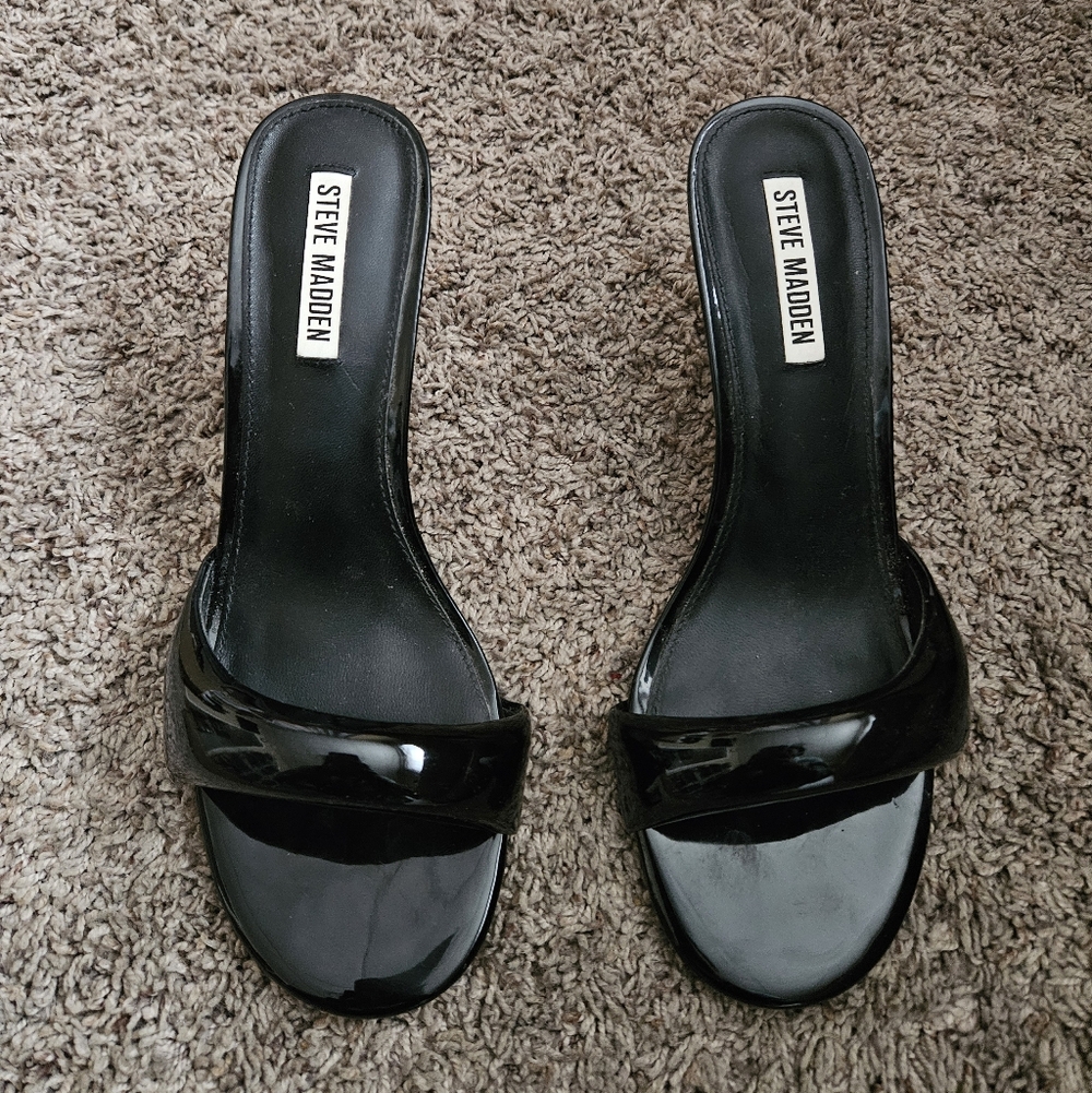 Steve Madden Kieran Black Patent Women's Heels